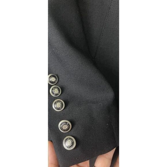 Vintage 90s CARLISLE 100% Wool Jacket Blazer Women’s Size 4 Zippered‎ Pockets - Picture 7 of 9